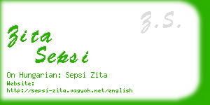 zita sepsi business card